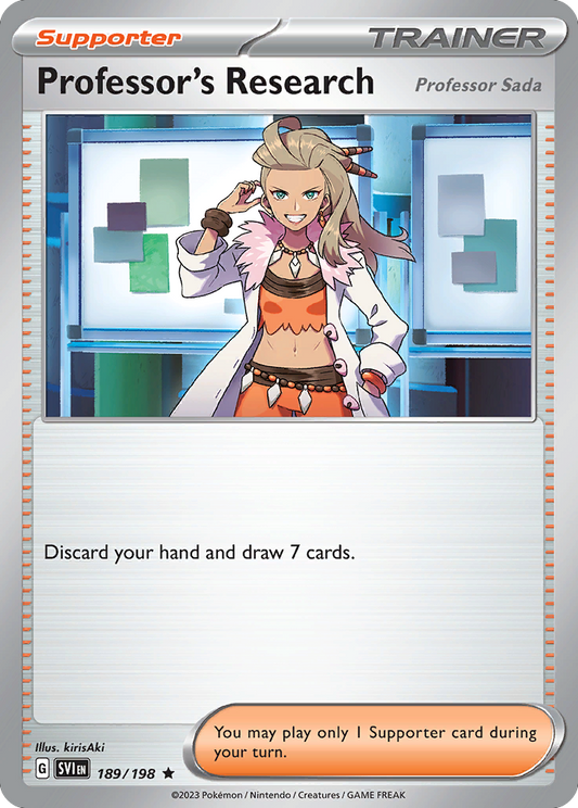 Professor's Research (Professor Sada) 189/198 - Scarlet & Violet Base Set (HO)
