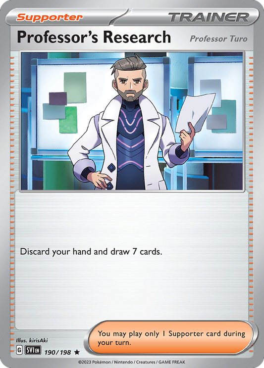 Professor's Research (Professor Turo) 190/198 - Scarlet & Violet Base Set (RH)