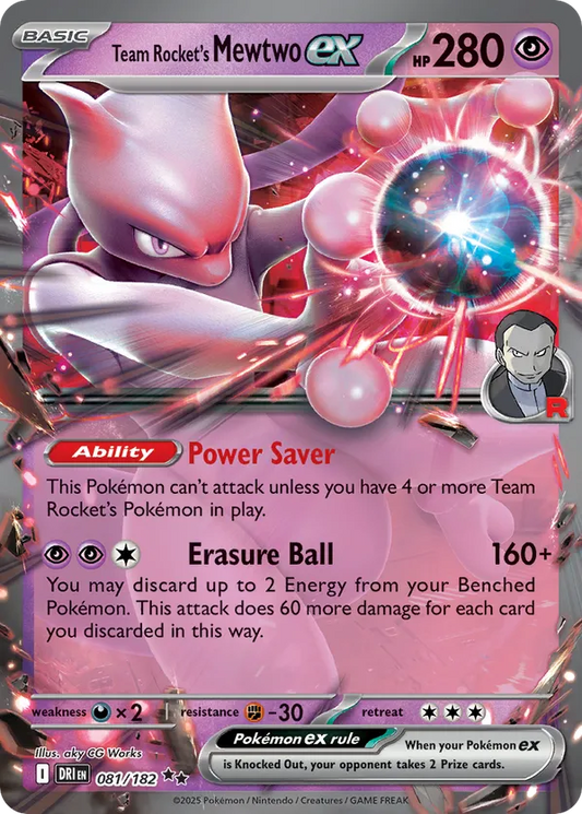 Team Rocket's Mewtwo ex 081/182 - Destined Rivals (HO)