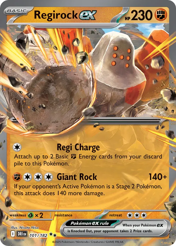 Regirock ex 101/182 - Destined Rivals (HO)