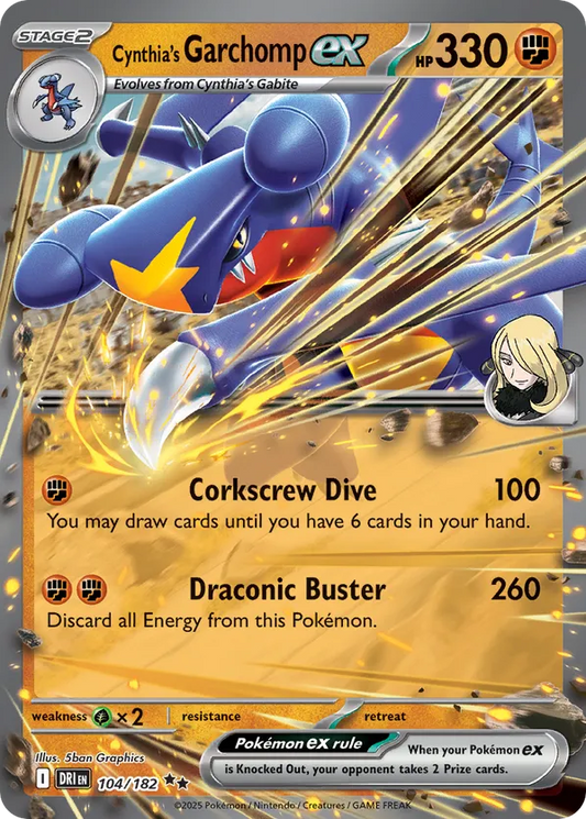 Cynthia's Garchomp ex 104/182 - Destined Rivals (HO)