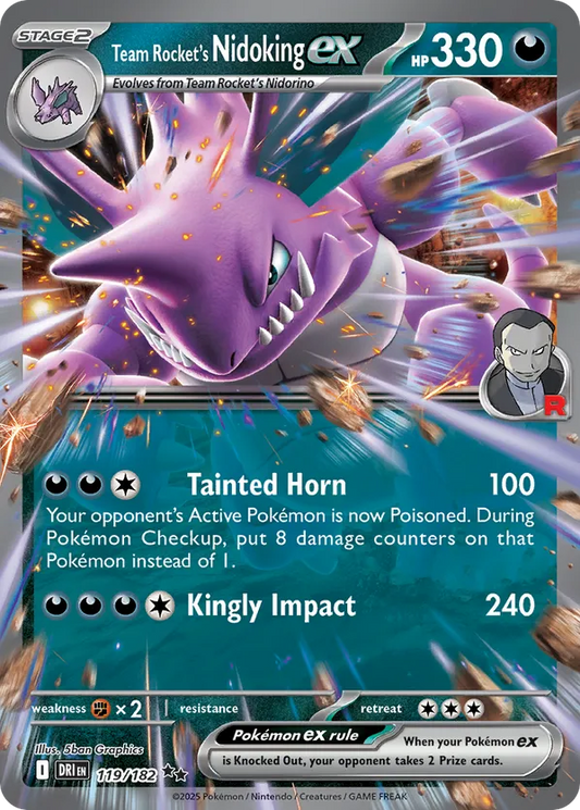 Team Rocket's Nidoking ex 119/182 - Destined Rivals (HO)