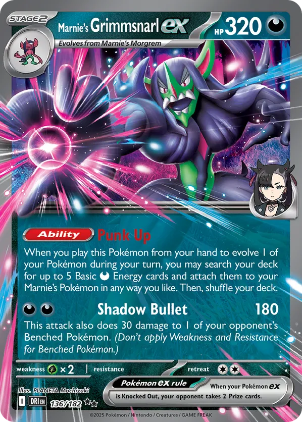 Marnie's Grimmsnarl ex 136/182 - Destined Rivals (HO)