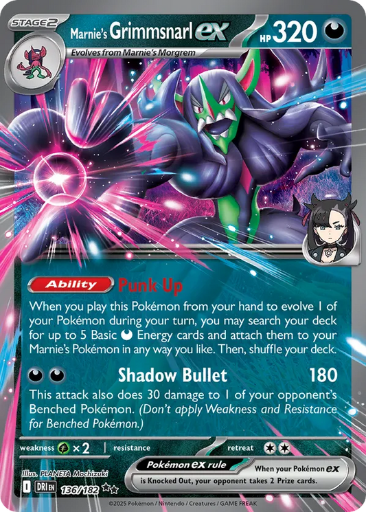 Marnie's Grimmsnarl ex 136/182 - Destined Rivals (HO)