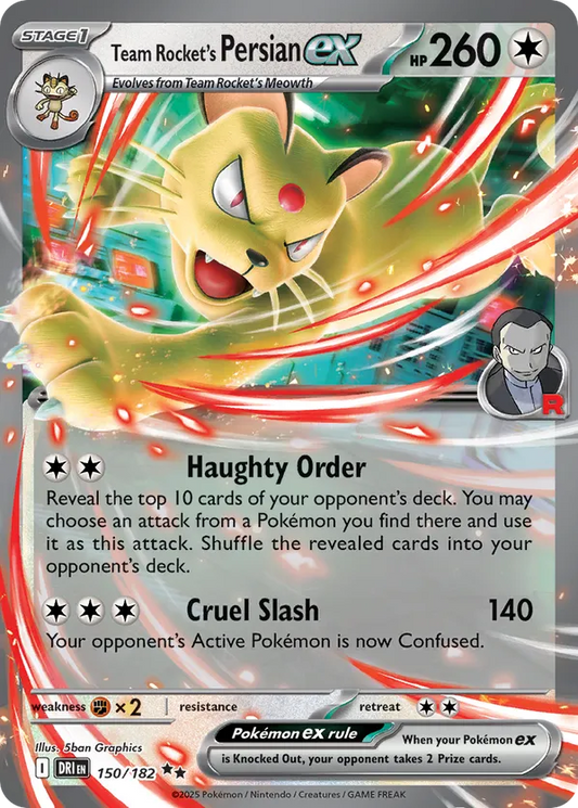 Team Rocket's Persian ex 150/182 - Destined Rivals (HO)