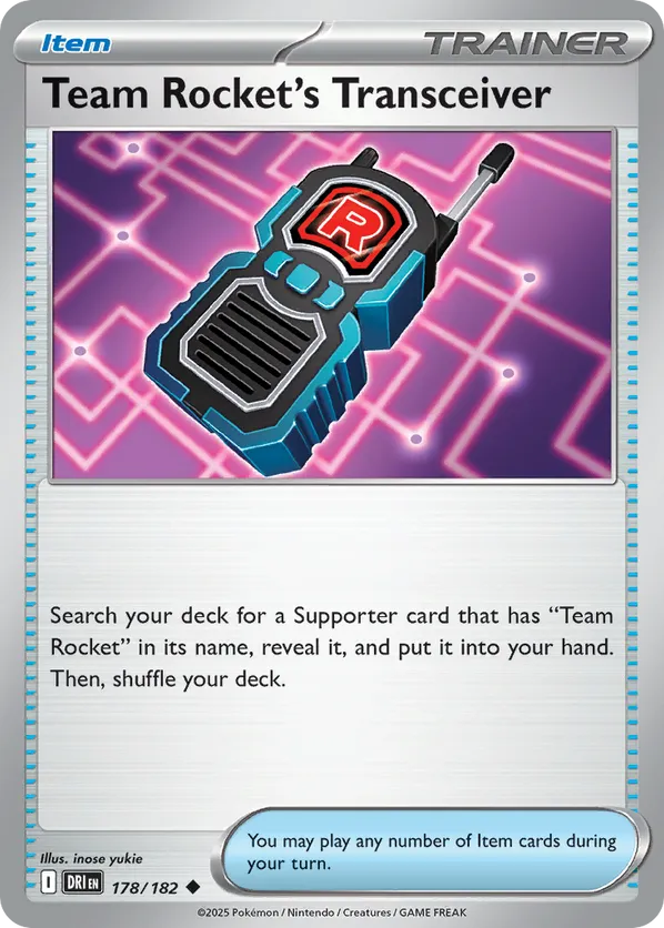 Team Rocket's Transceiver 178/182 - Destined Rivals (NO)