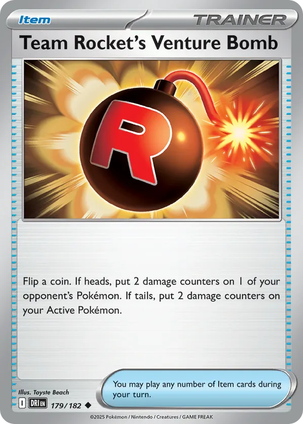Team Rocket's Venture Bomb 179/182 - Destined Rivals (NO)