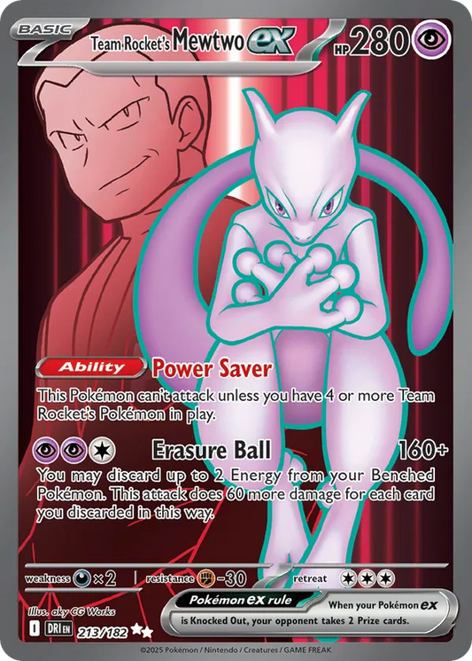 Team Rocket's Mewtwo ex 213/182 - Destined Rivals (HO)