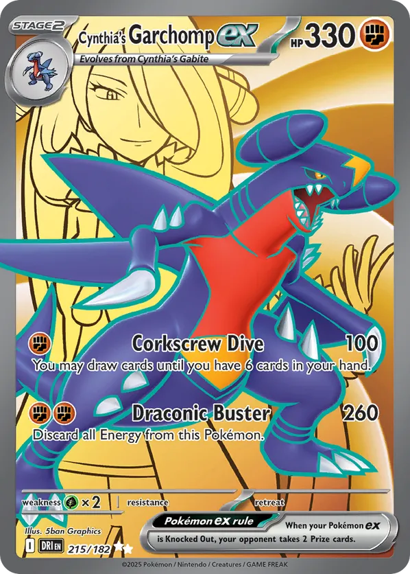Cynthia's Garchomp ex 215/182 - Destined Rivals (HO)