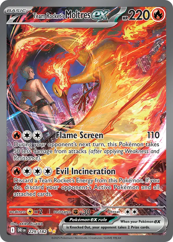 Team Rocket's Moltres ex 229/182 - Destined Rivals (HO)