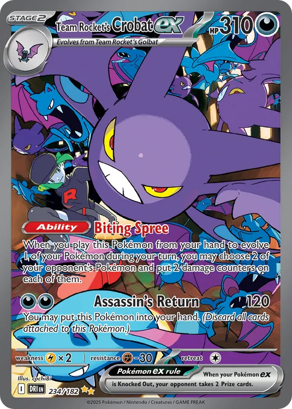 Team Rocket's Crobat ex 234/182 - Destined Rivals (HO)