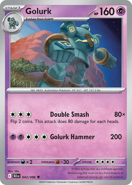 Golurk 043/086 - Black Bolt (NO)