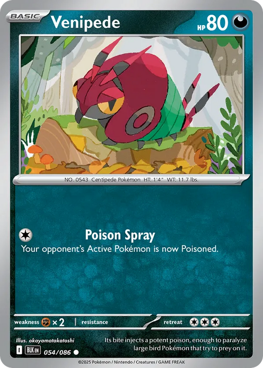 Venipede (Poke Ball Pattern) 054/086 - Black Bolt (HO)