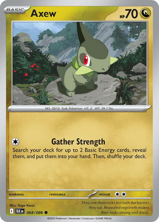 Axew (Poke Ball Pattern) 068/086 - Black Bolt (HO)