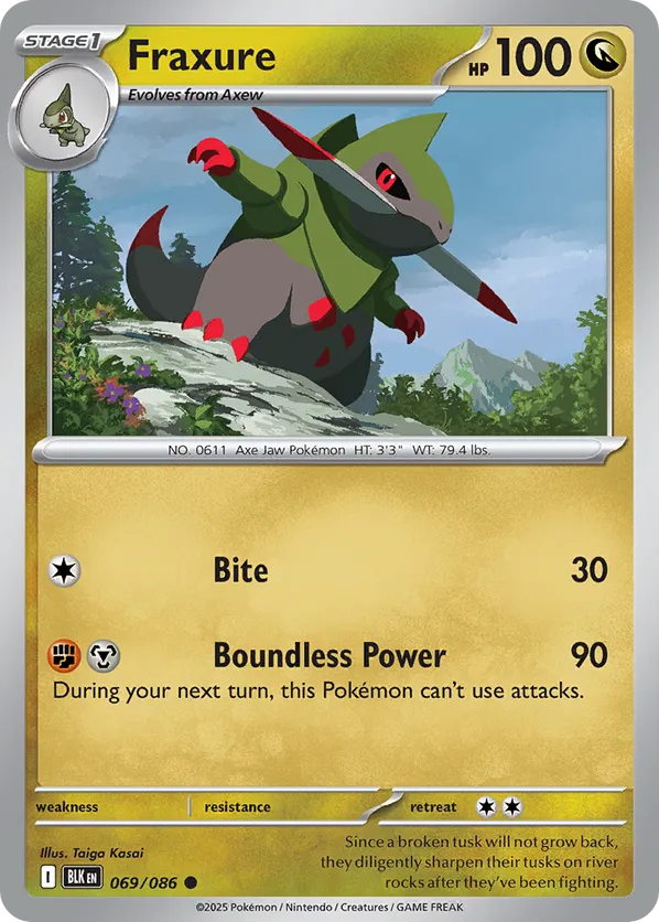 Fraxure (Poke Ball Pattern) 069/086 - Black Bolt (HO)