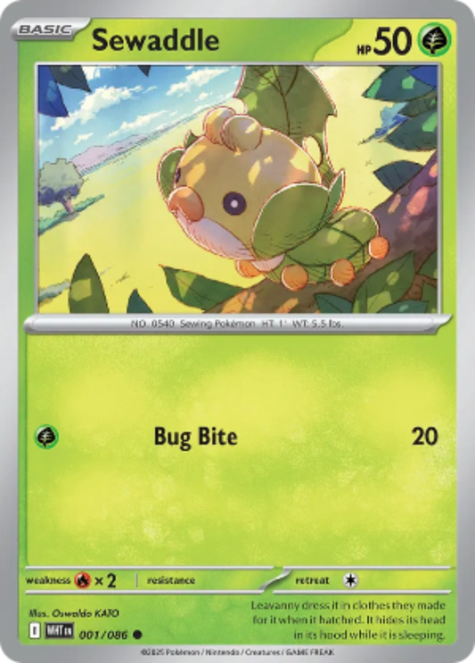 Sewaddle (Poke Ball Pattern) 001/086 - White Flare (HO)