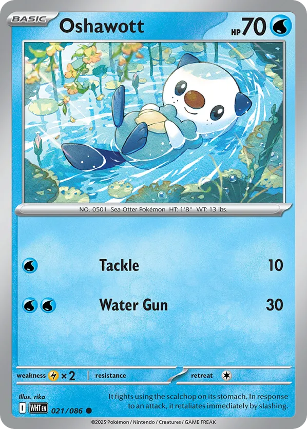 Oshawott (Master Ball Pattern) 021/086 - White Flare (HO)
