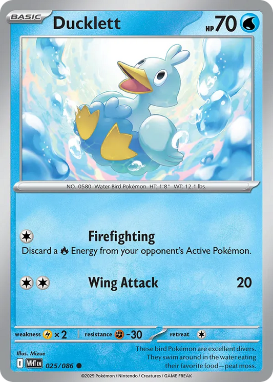 Ducklett (Poke Ball Pattern) 025/086 - White Flare