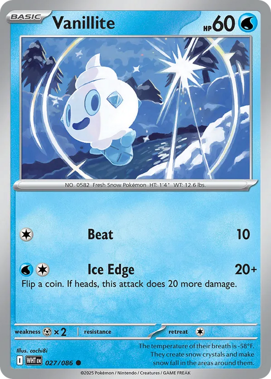 Vanillite (Poke Ball Pattern) 027/086 - White Flare (HO)