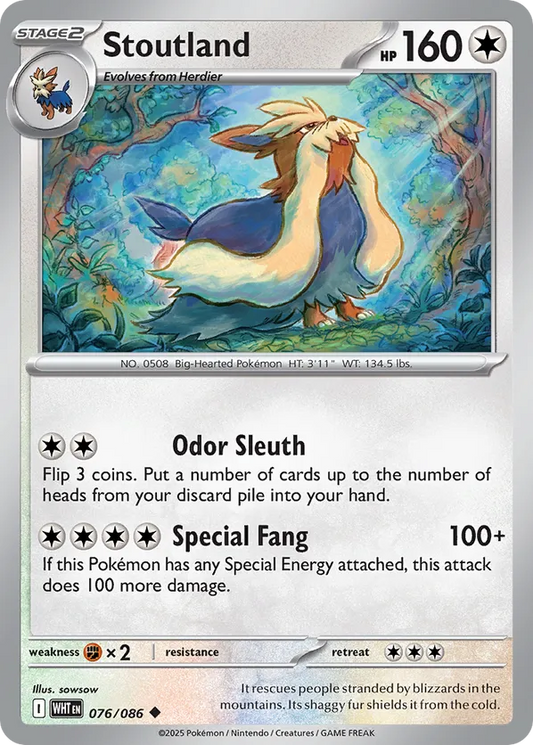 Stoutland (Poke Ball Pattern) 076/086 - White Flare (HO)