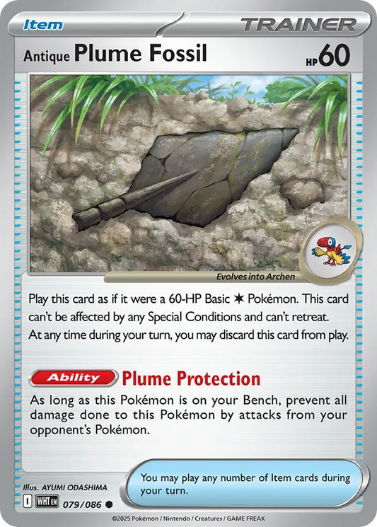 Antique Plume Fossil 079/086 - White Flare (NO)