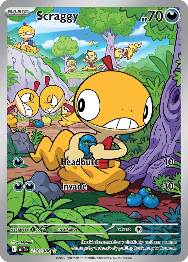 Scraggy 138/086 - White Flare (HO)