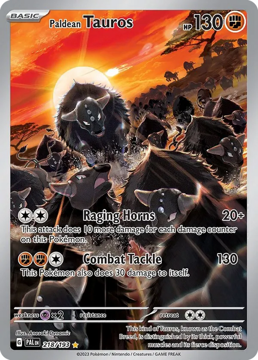 Paldean Tauros 218/193 - Paldea Evolved (HO)