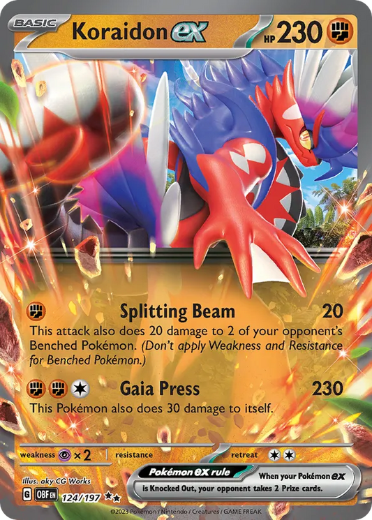 Koraidon ex 124/197 - Obsidian Flames (HO)