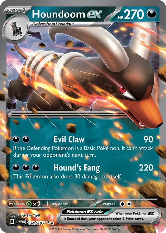 Houndoom ex 134/197 - Obsidian Flames (HO)