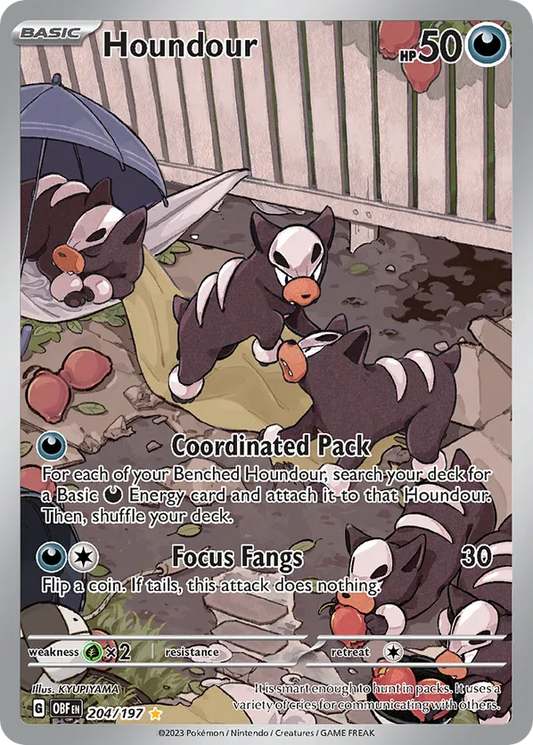 Houndour 204/197 - Obsidian Flames (HO)