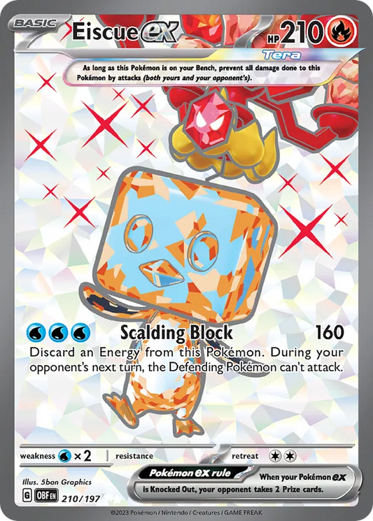 Eiscue ex 210/197 - Obsidian Flames (HO)