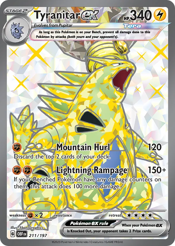 Tyranitar ex 211/197 - Obsidian Flames (HO)