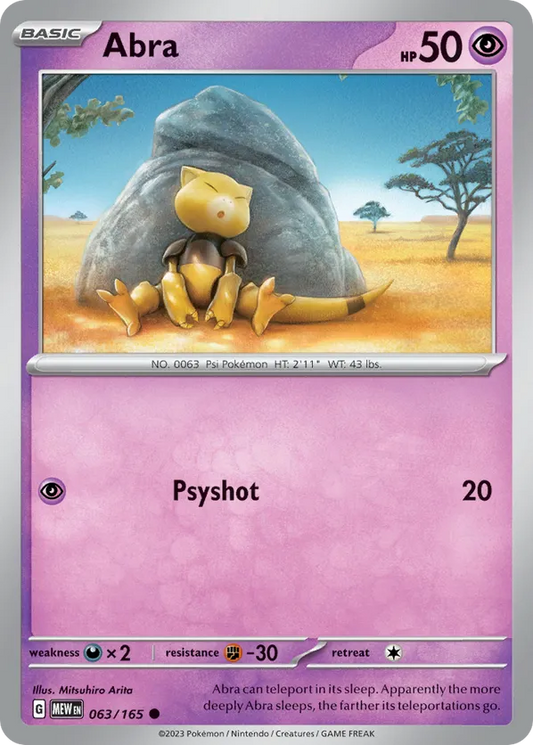 Abra - 063/165 (Cosmos Holo) 063/165 - Miscellaneous Cards & Products (HO)
