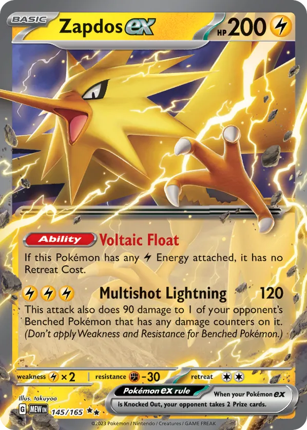 Zapdos ex 145/165 - SV: 151 (HO)