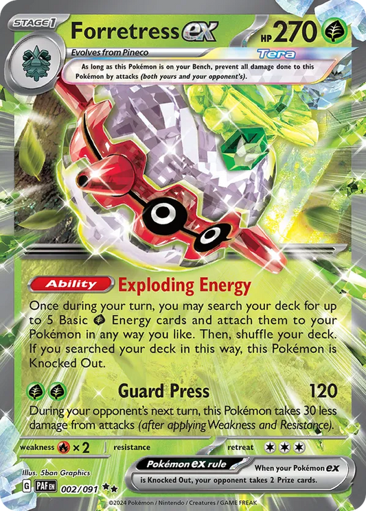 Forretress ex 002/091 - Paldean Fates