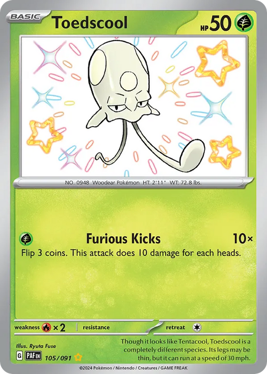 Toedscool 105/091 - Paldean Fates (HO)