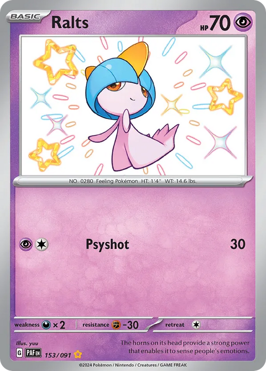 Ralts 153/091 - Paldean Fates (HO)