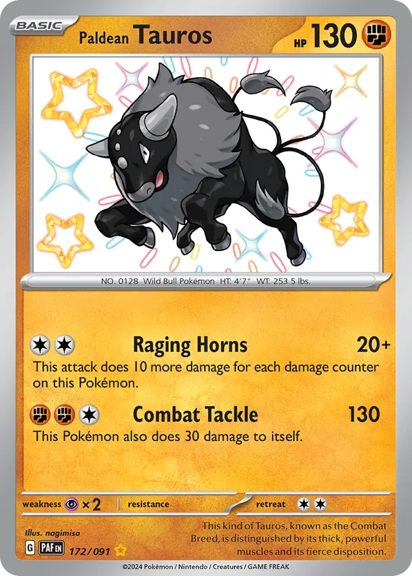 Paldean Tauros 172/091 - Paldean Fates (HO)
