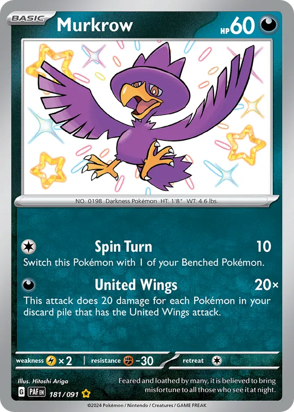 Murkrow 181/091 - Paldean Fates (HO)