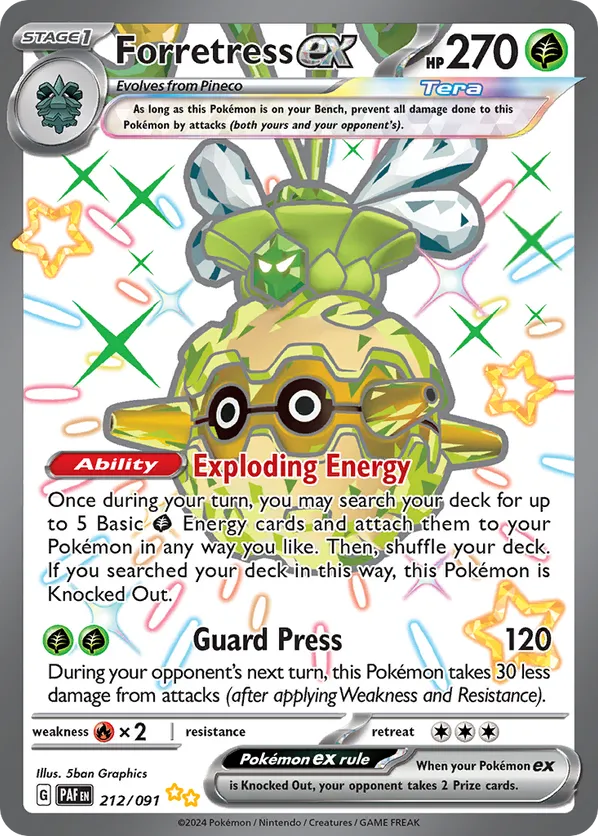 Forretress ex 212/091 - Paldean Fates (HO)