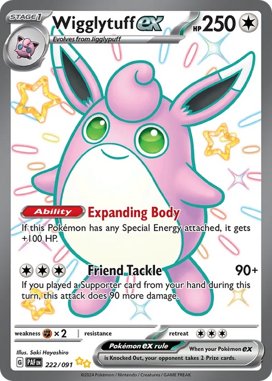 Wigglytuff ex 222/091 - Paldean Fates (HO)