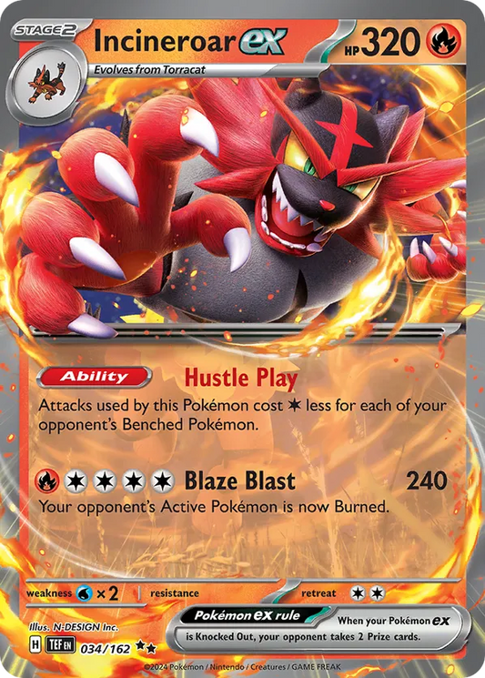 Incineroar ex 034/162 - Temporal Forces
