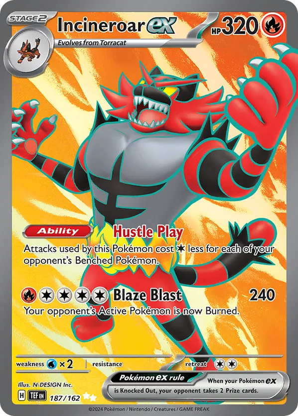 Incineroar ex 187/162 - Temporal Forces (HO)