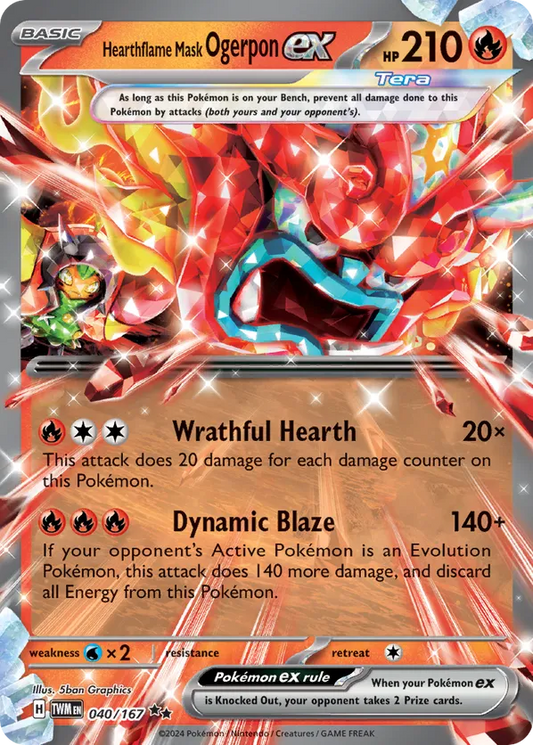 Hearthflame Mask Ogerpon ex 040/167 - Twilight Masquerade (HO)