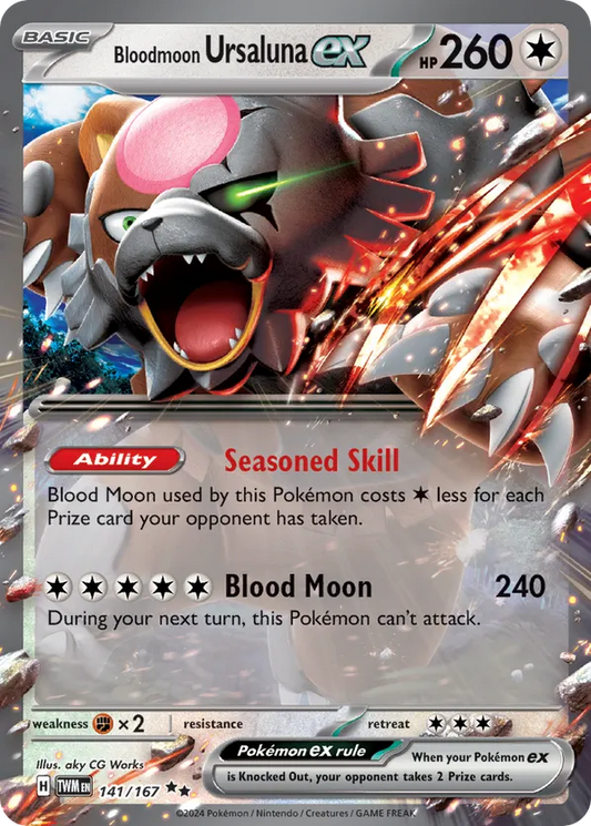 Bloodmoon Ursaluna ex 141/167 - Twilight Masquerade (HO)