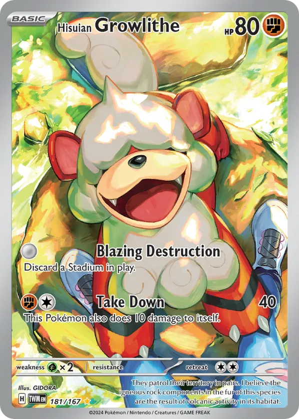 Hisuian Growlithe 181/167 - Twilight Masquerade (HO)