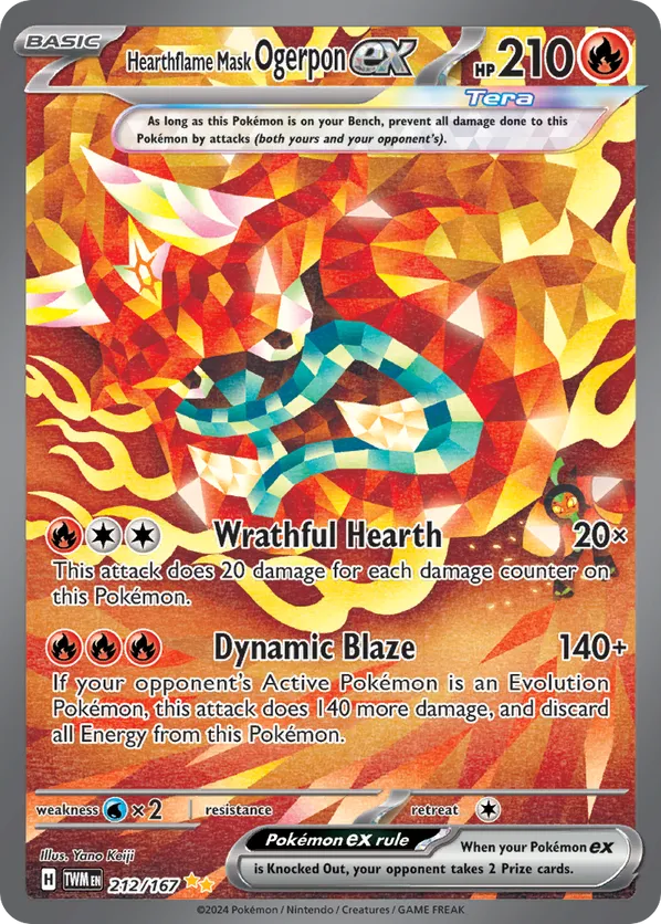 Hearthflame Mask Ogerpon ex 212/167 - Twilight Masquerade (HO)