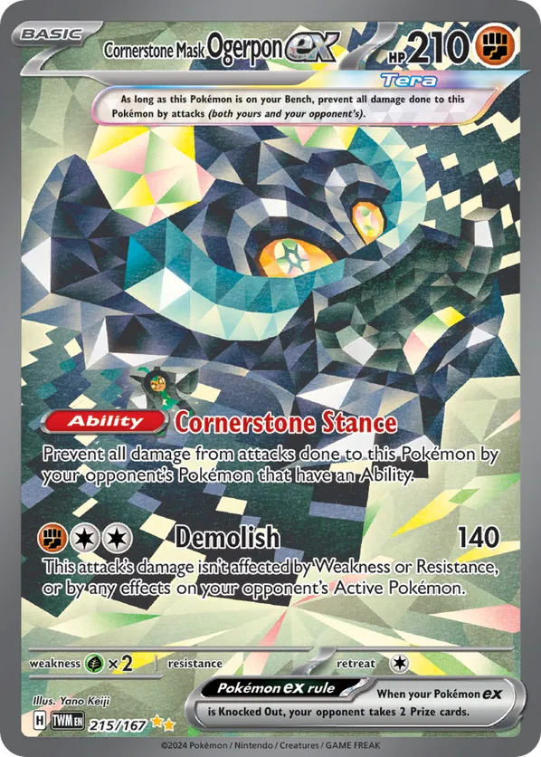 Cornerstone Mask Ogerpon ex 215/167 - Twilight Masquerade (HO)