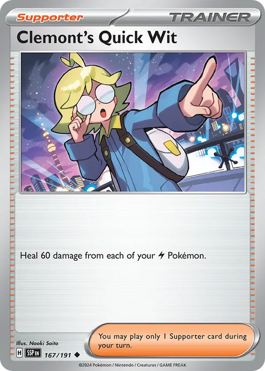 Clemont's Quick Wit 167/191 - Surging Sparks (NO)