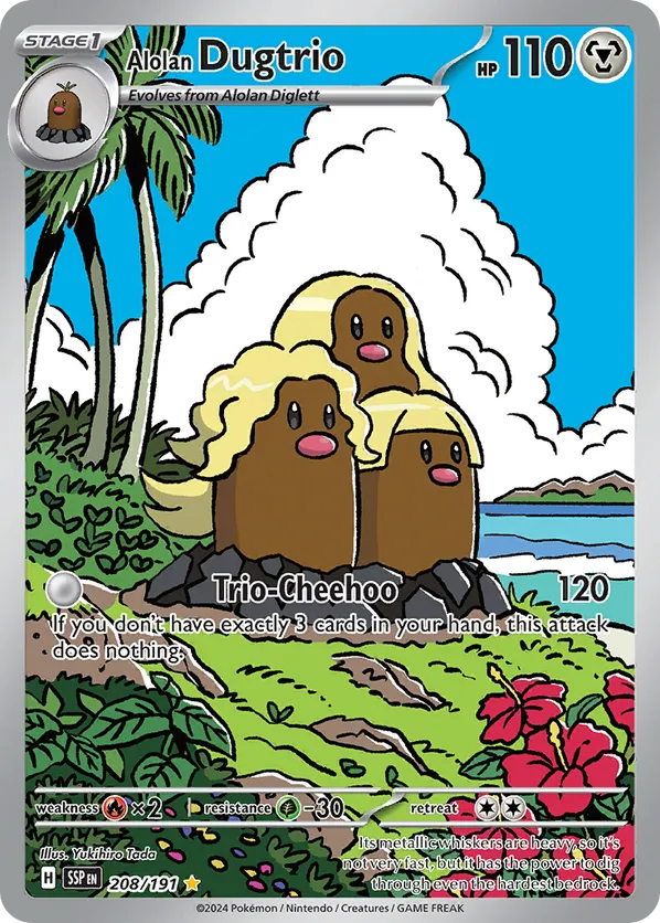Alolan Dugtrio 208/191 - Surging Sparks (HO)